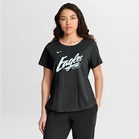 Women's Nike  Heather Black Philadelphia Eagles Lockup Tri-Blend T-Shirt