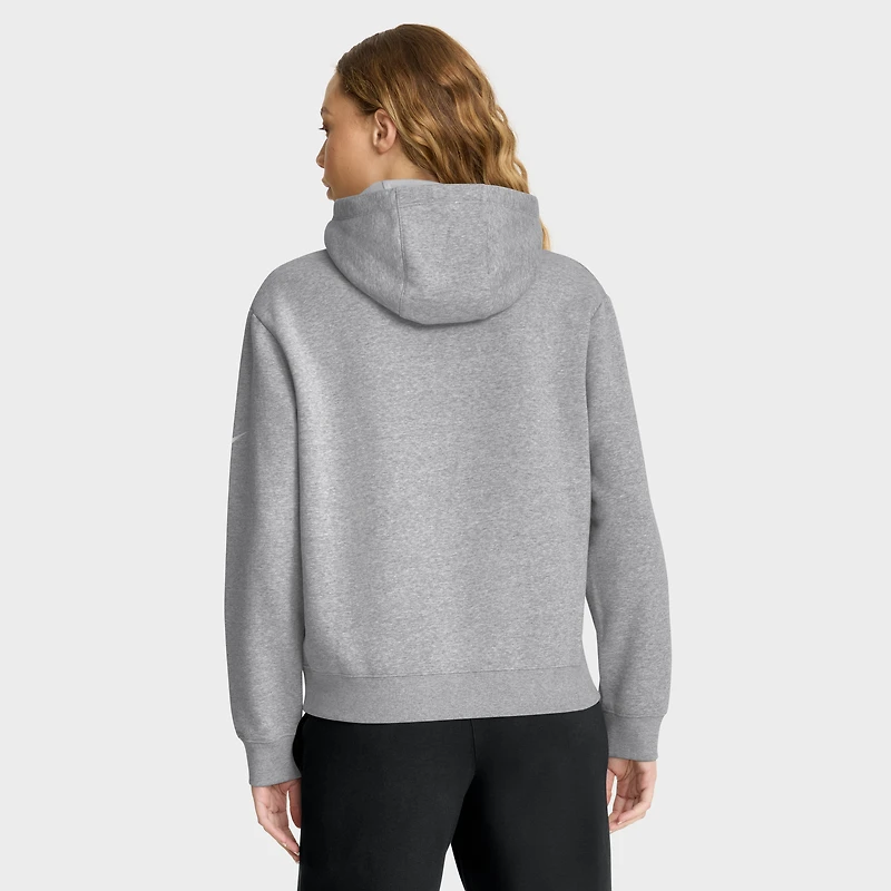 Women's Nike Heather Gray Philadelphia Eagles Club Fleece Pullover Hoodie