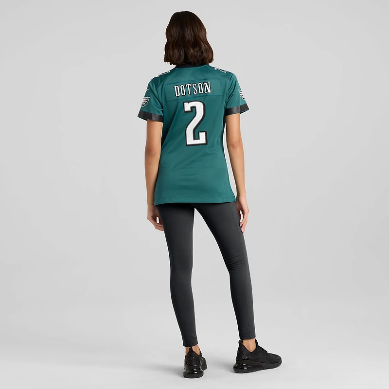 Women's Nike Jahan Dotson Midnight Green Philadelphia Eagles Team Game Jersey