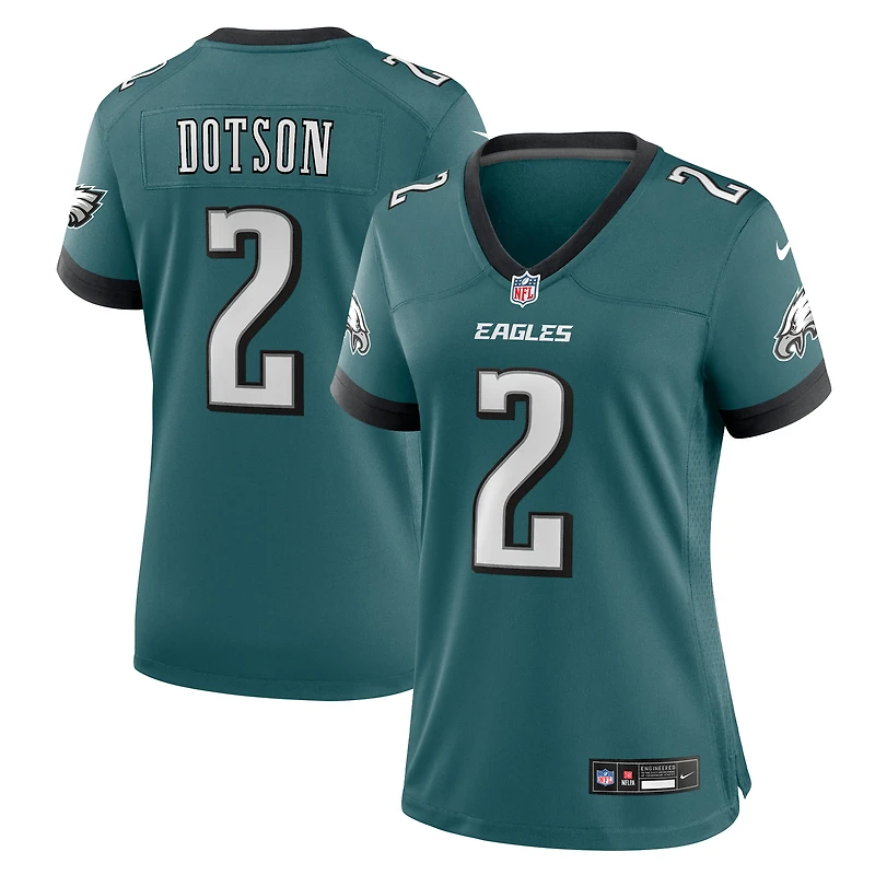 Women's Nike Jahan Dotson Midnight Green Philadelphia Eagles Team Game Jersey