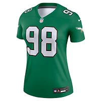 Haut de performance Nike Jalen Carter Kelly vert Philadelphia Eagles Alternate Legend pour femme