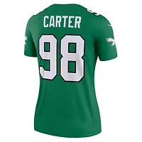 Haut de performance Nike Jalen Carter Kelly vert Philadelphia Eagles Alternate Legend pour femme