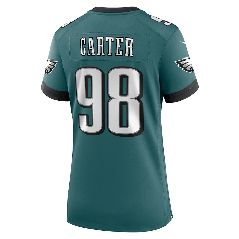 Women's Nike Jalen Carter Midnight Green Philadelphia Eagles Team Game Jersey