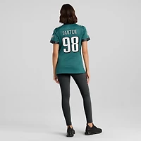 Women's Nike Jalen Carter Midnight Green Philadelphia Eagles Team Game Jersey