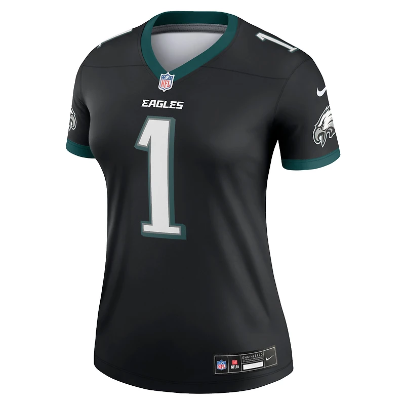 Haut de performance Nike Jalen Hurts pour femme, noir, Philadelphia Eagles Alternate Legend Player