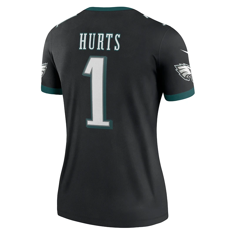 Haut de performance Nike Jalen Hurts pour femme, noir, Philadelphia Eagles Alternate Legend Player