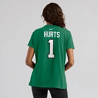 T-shirt Nike Jalen Hurts Kelly Green pour femmes avec nom et numéro de joueur des Eagles Philadelphie