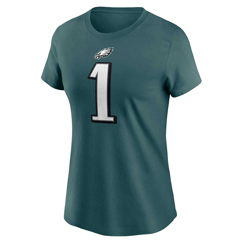 T-shirt avec nom et numéro du joueur des Eagles de Philadelphie Nike Jalen Hurts pour femme, blanc