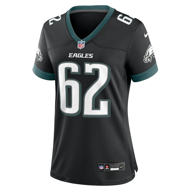 Maillot de match alternatif Nike Jason Kelce noir des Philadelphia Eagles pour femme