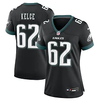 Maillot de match alternatif Nike Jason Kelce noir des Philadelphia Eagles pour femme
