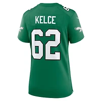 Maillot de joueur Nike Jason Kelce Kelly vert pour femme des Eagles Philadelphie