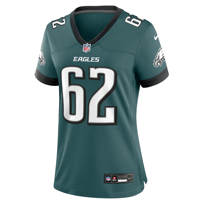 Maillot de match l'équipe Nike Jason Kelce pour femme, vert minuit, des Eagles Philadelphie