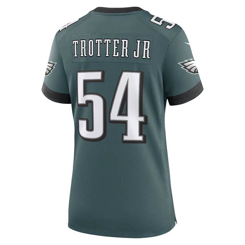 Maillot de match Nike pour femme Jeremiah Trotter Jr., vert nuit, Philadelphia Eagles