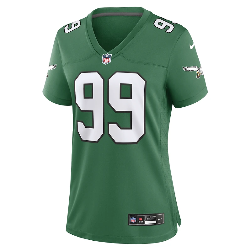 Maillot pour femme Nike Jerome Brown Kelly Green Philadelphia Eagles Alternate Throwback Game