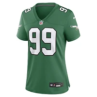 Maillot pour femme Nike Jerome Brown Kelly Green Philadelphia Eagles Alternate Throwback Game