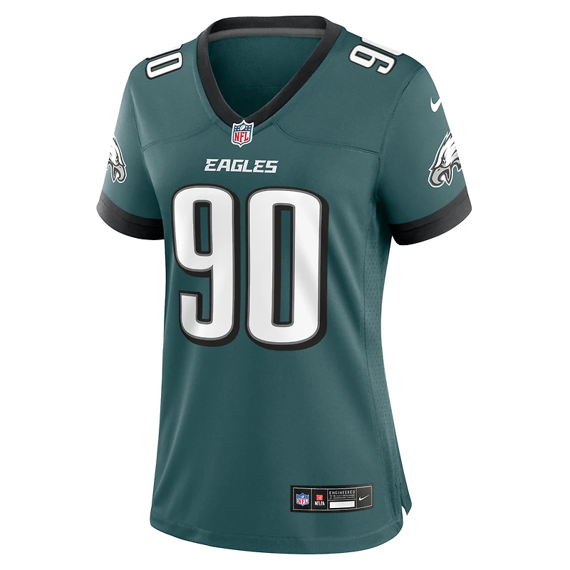 Maillot Nike Jordan Davis pour femme, vert minuit, le match de l'équipe des Eagles Philadelphie