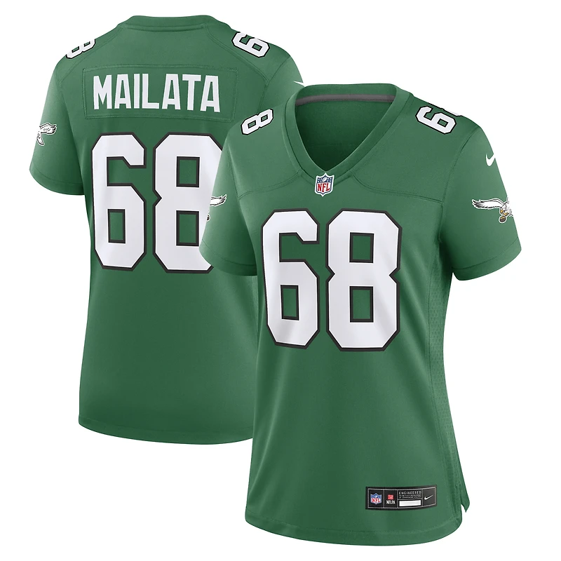 Maillot de match alternatif des Eagles Philadelphie Nike Jordan Mailata Kelly pour femme