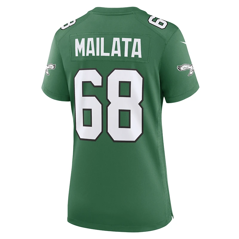 Maillot de match alternatif des Eagles Philadelphie Nike Jordan Mailata Kelly pour femme