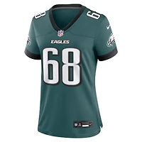 Maillot de match Nike Jordan Mailata vert nuit pour femme, Philadelphia Eagles