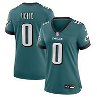 Women's Nike Josh Uche Midnight Green Philadelphia Eagles Team Game Jersey