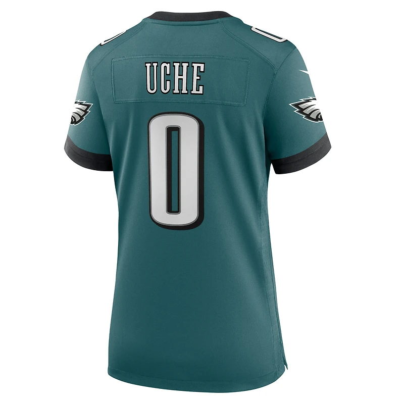 Women's Nike Josh Uche Midnight Green Philadelphia Eagles Team Game Jersey