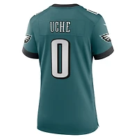 Women's Nike Josh Uche Midnight Green Philadelphia Eagles Team Game Jersey