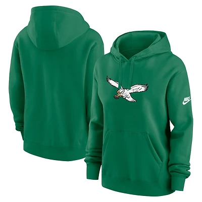 Women's Nike Kelly Green Philadelphia Eagles Club Fleece Pullover Hoodie
