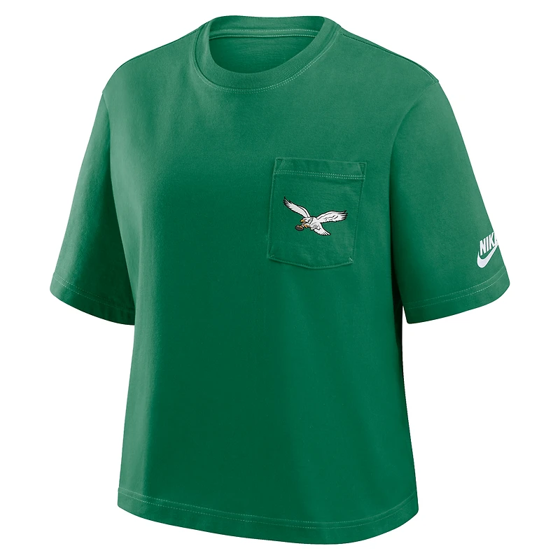 T-shirt Nike Kelly Green Philadelphia Eagles Rewind pour femme