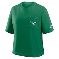 T-shirt Nike Kelly Green Philadelphia Eagles Rewind pour femme