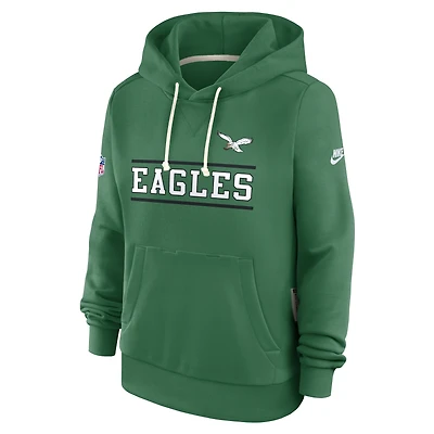 Women's Nike  Kelly Green Philadelphia Eagles Sideline Standard Issue Alternate Dri-FIT Hoodie