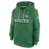 Women's Nike  Kelly Green Philadelphia Eagles Sideline Standard Issue Alternate Dri-FIT Hoodie