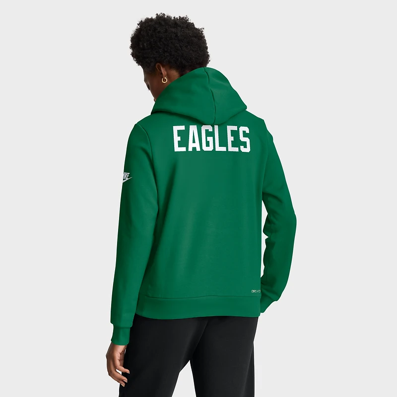 Women's Nike Kelly Green Philadelphia Eagles Throwback Sideline Standard Issue Dri-FIT Hoodie