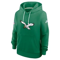 Women's Nike Kelly Green Philadelphia Eagles Throwback Sideline Standard Issue Dri-FIT Hoodie