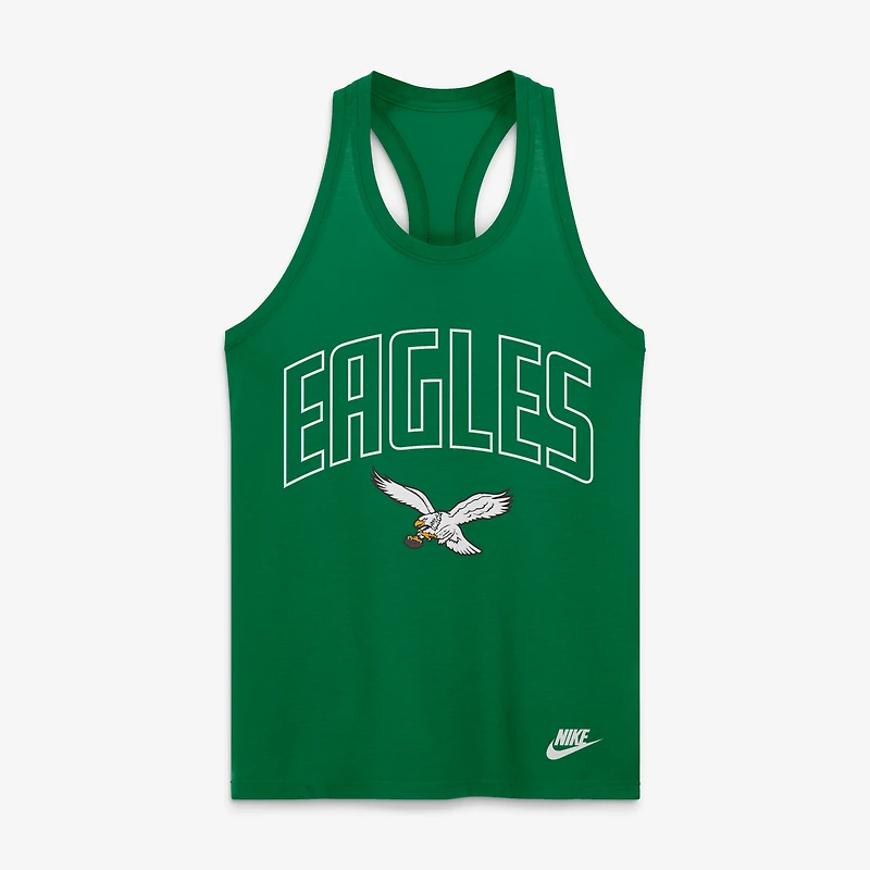 Débardeur dos nageur Nike Kelly Green Philadelphia Eagles pour femme, en mélange de trois matières Dri-FIT