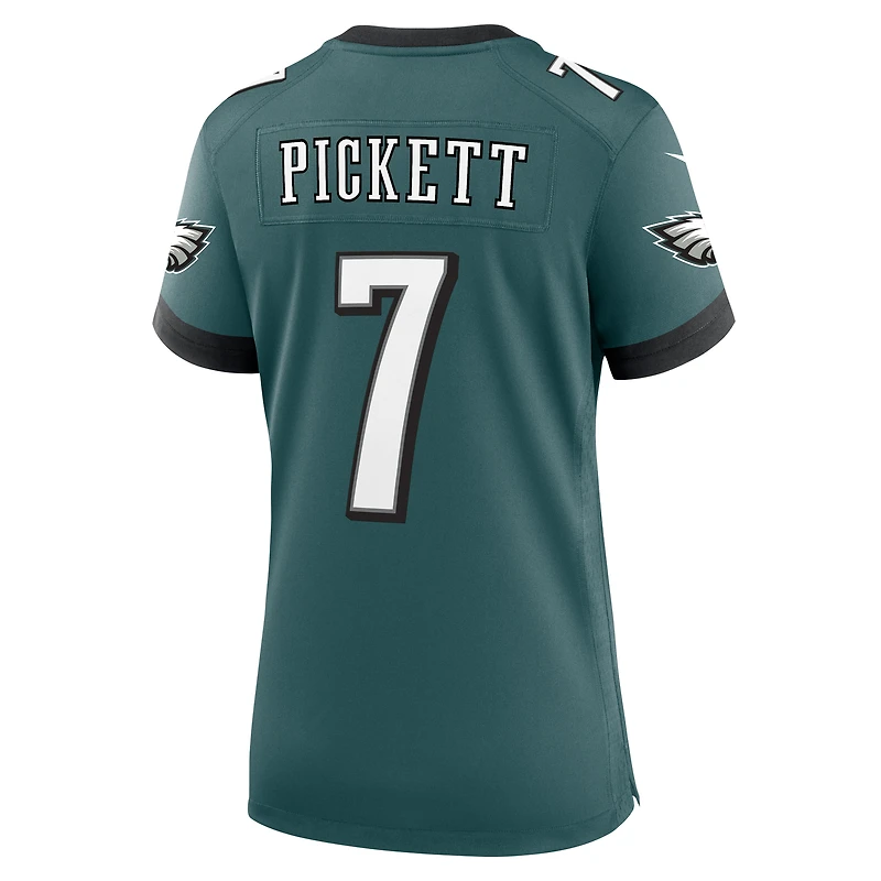 Maillot de match Nike Kenny Pickett vert minuit pour femme des Eagles Philadelphie