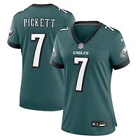 Maillot de match Nike Kenny Pickett vert minuit pour femme des Eagles Philadelphie