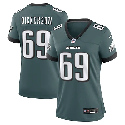 Women's Nike Landon Dickerson Midnight Green Philadelphia Eagles Team Game Jersey
