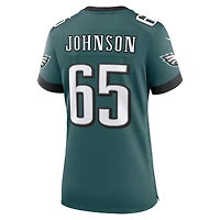 Maillot de match Nike Lane Johnson vert nuit pour femme, Philadelphia Eagles