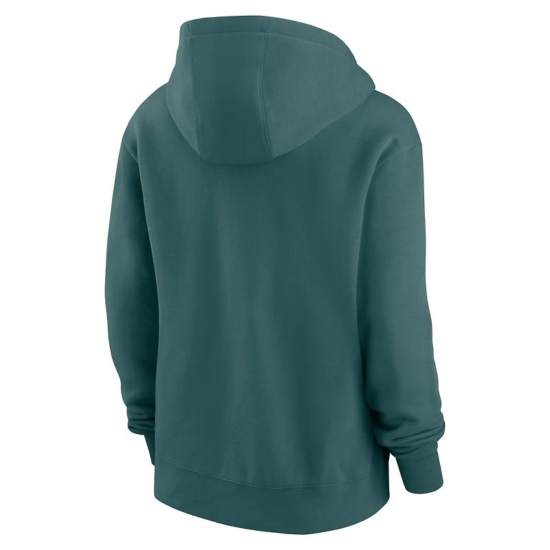 Women's Nike Midnight Green Philadelphia Eagles Club Logo Pullover Hoodie