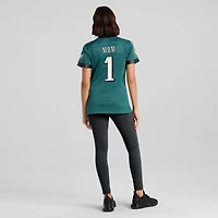 Maillot Nike #1 Mom Game des Philadelphia Eagles pour femme, vert minuit