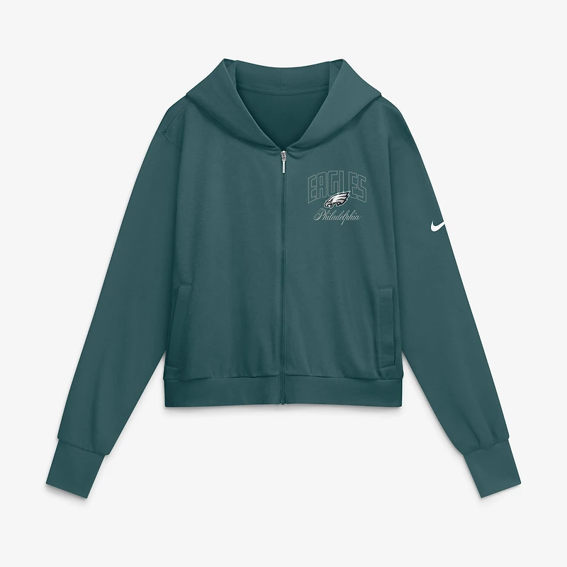 Women's Nike Midnight Green Philadelphia Eagles Primetime Full-Zip Hoodie