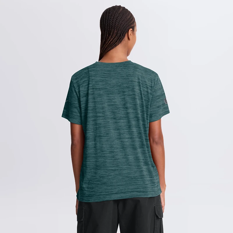 T-shirt Nike Dri-FIT vert nuit pour femme, Philadelphia Eagles, Sideline Velocity