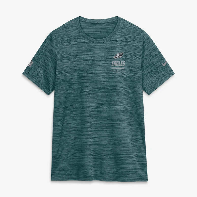 T-shirt Nike Dri-FIT vert nuit pour femme, Philadelphia Eagles, Sideline Velocity