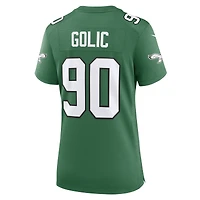 Women's Nike Mike Golic Kelly Green Philadelphia Eagles Alternate Game Jersey