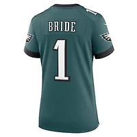 Women's Nike Number 1 Bride Midnight Green Philadelphia Eagles Game Jersey