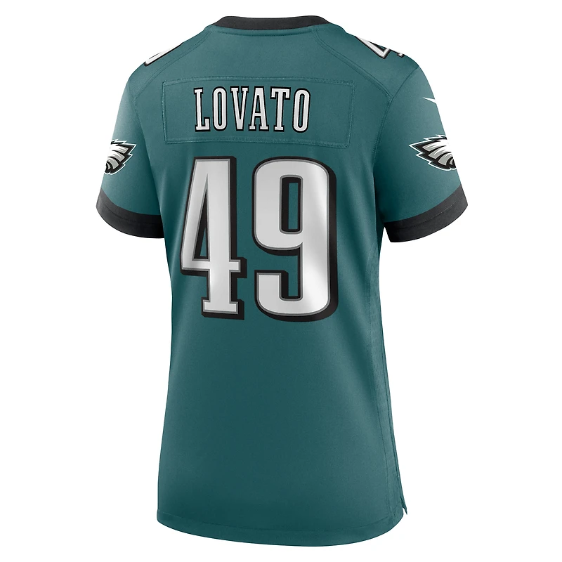 Maillot de match Nike Rick Lovato Midnight Green Philadelphia Eagles pour femme