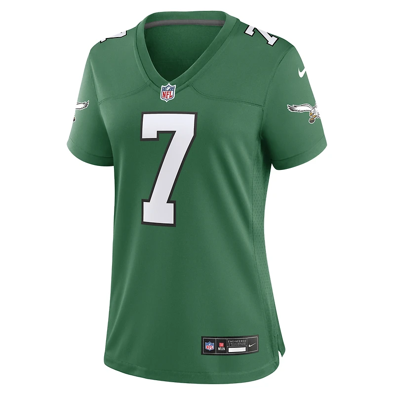 Maillot de jeu alternatif des Eagles Philadelphie Nike Ron Jaworski Kelly vert pour femme