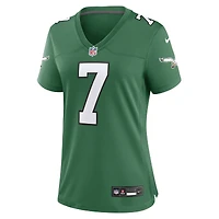 Maillot de jeu alternatif des Eagles Philadelphie Nike Ron Jaworski Kelly vert pour femme