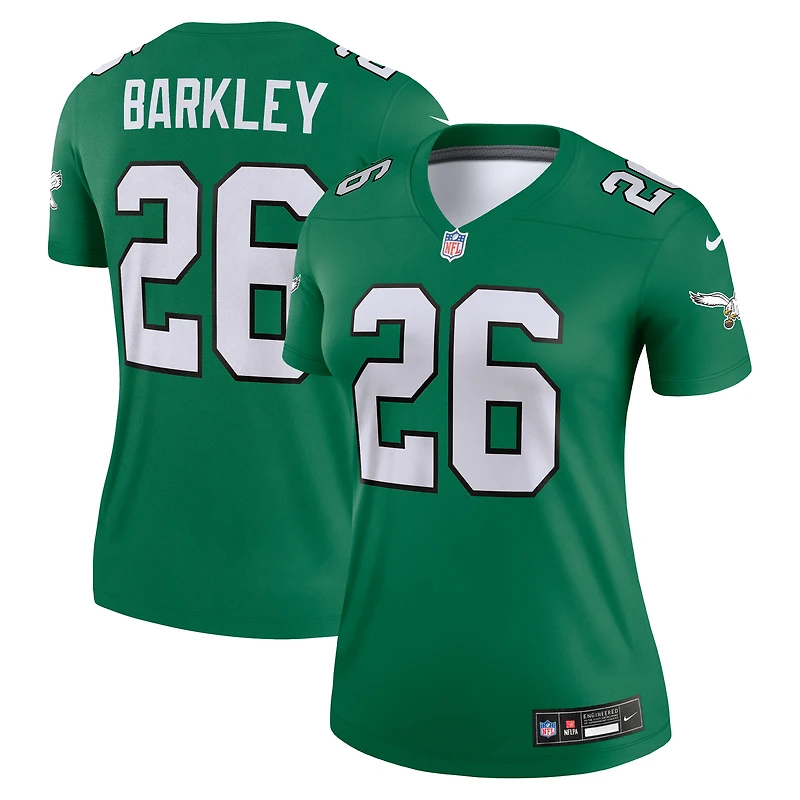 Women's Nike Saquon Barkley  Kelly Green Philadelphia Eagles Legend Player Performance Top