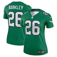 Women's Nike Saquon Barkley  Kelly Green Philadelphia Eagles Legend Player Performance Top